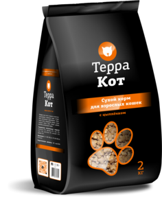 Сухой корм для кошек Терра Кот, с цыпленком, 2кг