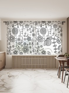 Фототюль JoyArty "Необычные цветы и растения", 145x180см (2 полотна с лентой + 50 крючков)