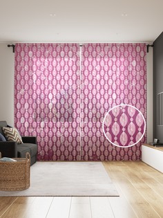 Фототюль JoyArty "Блестящая декорация" 145x265см, 2 полотна, лента, 50 крючков