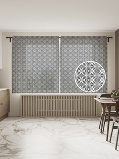 Фототюль JoyArty "Исламский шаблон", 145x180 см (2 полотна со шторной лентой + 50 крючков)