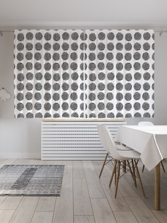 Классические шторы JoyArty "Полосатый горошек", серия Oxford DeLux, 2 полотна 145x180 см