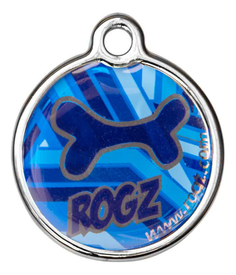 Адресник на ошейник для собак ROGZ Fancy Dress IDM20CD Синий S - 20 мм