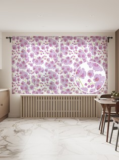 Фототюль JoyArty "Полотно орхидей", 145x180 см (2 полотна со шторной лентой + 50 крючков)