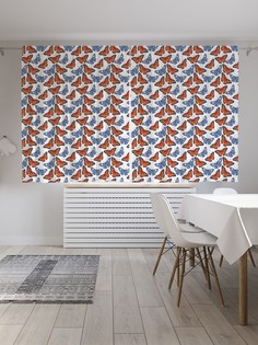 Классические шторы JoyArty "Красивые бабочки", серия Oxford DeLux, 2 полотна 145x180 см
