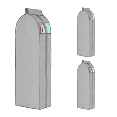 Чехол для одежды на перекладину Paxwell Ордер Про 140х25, серый, 3шт. в уп.