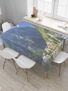 Скатерть прямоугольная JoyArty "Гора у воды" из сатена, 120x145 см