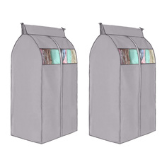Чехол для одежды на перекладину Paxwell Ордер Про 100х50, серый, 2шт. в уп.