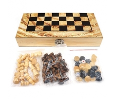 Настольная игра Shantou Gepai 3 в 1 шахматы шашки нарды W3018-H