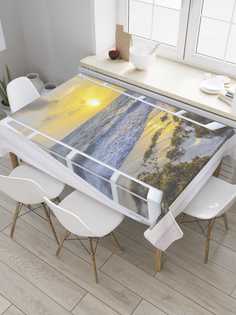 Скатерть прямоугольная JoyArty "Вид на морской рассвет" из сатена, 120x145 см