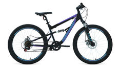 Велосипед Forward Raptor 24 2.0 Disc 2021 15" черно-фиолетовый
