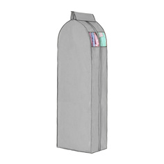 Чехол для одежды на перекладину Paxwell Ордер Про 140х25, серый