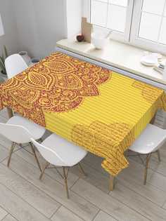 Скатерть прямоугольная JoyArty "Богатая мандала" из сатена, 120x145 см