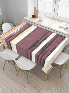 Скатерть прямоугольная JoyArty "Полосатое полотно ретро" из сатена, 120x145 см