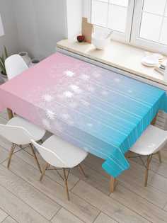 Скатерть прямоугольная JoyArty "Цветочные шары" из сатена, 120x145 см