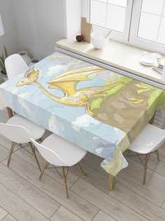 Скатерть прямоугольная JoyArty "Сказочный дракон" из сатена, 120x145 см