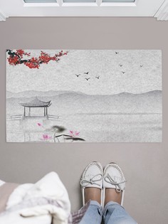 Придверный коврик JoyArty "Японское озеро" для обуви 75x45 см