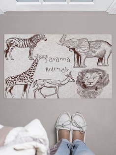 Придверный коврик JoyArty "Животные саванны" для обуви 75x45 см