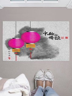 Придверный коврик JoyArty "Японские фонари" для обуви 75x45 см