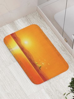 Коврик JoyArty "Солнечные пирамиды" для ванной, сауны, бассейна, 77х52 см
