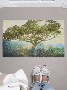 Придверный коврик JoyArty "Иллюзия у солнечного дерева" для обуви 75x45 см