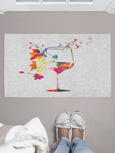 Придверный коврик JoyArty "Красочное вино" для обуви 75x45 см
