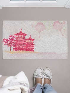 Придверный коврик JoyArty "Японский образ" для обуви 75x45 см