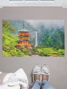 Придверный коврик JoyArty "Японская архитектура" для обуви 75x45 см