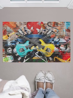 Придверный коврик JoyArty "Музыкальное граффити" для обуви 75x45 см