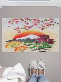Придверный коврик JoyArty "Японские горы" для обуви 75x45 см