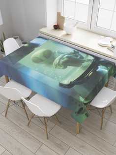 Скатерть прямоугольная JoyArty "Кровать инопланетянина" из сатена, 120x145 см