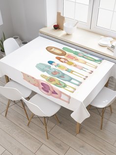 Скатерть прямоугольная JoyArty "Команда влюбленных" из сатена, 180x145 см