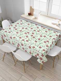 Скатерть прямоугольная JoyArty "Незабываемые цветочки" из оксфорда, 120x145 см