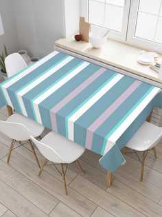 Скатерть прямоугольная JoyArty "Колейные полосы" из оксфорда, 180x145 см