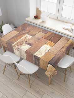 Скатерть прямоугольная JoyArty "Гармония досок" из оксфорда, 180x145 см