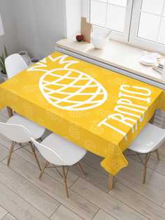 Скатерть прямоугольная JoyArty "Тропический ананас" из оксфорда, 180x145 см