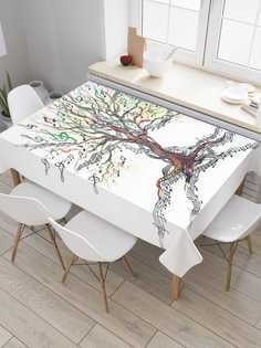 Скатерть прямоугольная JoyArty "Музыкальное дерево" из оксфорда, 180x145 см