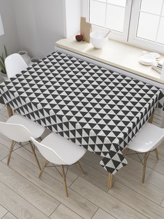 Скатерть прямоугольная JoyArty "Психоделические треугольники" из оксфорда, 180x145 см