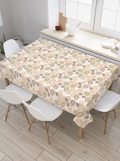 Скатерть прямоугольная JoyArty на кухонный стол "Кофе в зернах" из оксфорда, 180x145 см