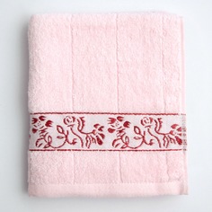 Полотенце банное AMARO HOME махровое 34х76 розовый (88 гр)