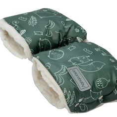 Муфты на ручку коляски AMAROBABY Snowy Travel Зверята, хаки