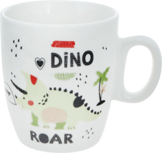 Кружка чайная Homeclub Happy Dino 220 мл белая