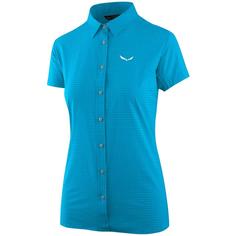Рубашка Salewa Puez Minicheck Dry W S/S Srt, hawaiian blue, 46 EU