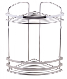 Полка в ванную угловая BK082SSS 2 яруса 20х20х28 Tekno Tel