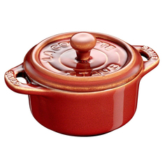 Мини-кокотница Staub круглая античный медный 200 мл 10 см