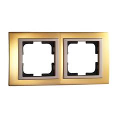 Рамка 2-постовая Mono Electric Chrome золото 106-440000-161