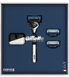 Подарочный набор Gillette Бритва Fusion5 ProGlide Хром + 2 Кассеты + Подставка