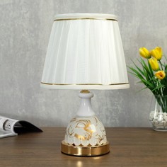 Лампа настольная с подсветкой 58087/1 1х40Вт Е27 золото 20х20х36 см Risalux
