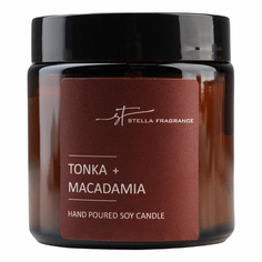 Свеча ароматическая в банке Stella Fragrance Tonka + Macadamia 90 г