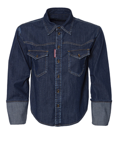 Рубашка женская DSquared2 S72DL0647 синяя 42