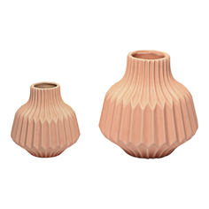 Ваза керамическая S&A Ceramic граненая 10 х 10 х 12 см розовая